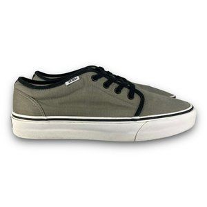 Vans Authentic Canvas Skate Sneakers T375 Low Top Lace Up Gray Black Men 10